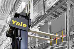 Yale reach truck laser positioning